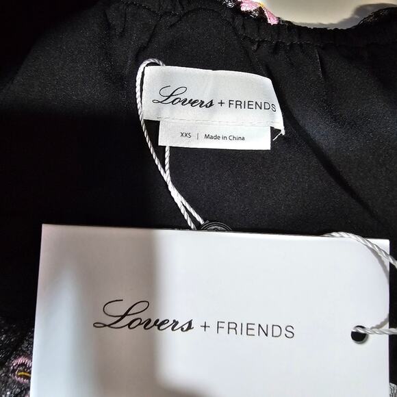 Lovers and Friends Juliana Top in Black and Pink XXS - Picture 6 of 12